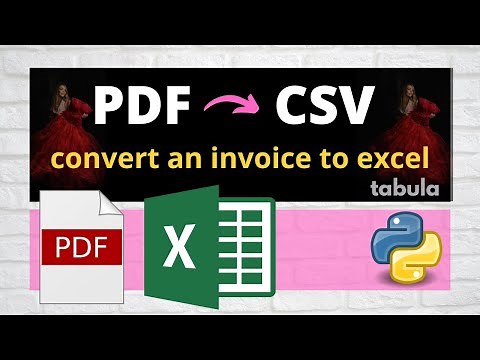 How to Convert PDF to CSV Excel | Python code