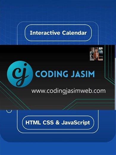 Interactive Calendar in HTML CSS and JavaScript