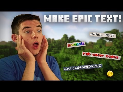 How to make EPIC text in Minecraft! RGB, Gradients, Small Text, and More! Java + Bedrock