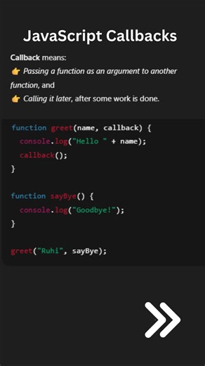 JavaScript Callback Explained in 10 Seconds 🔥