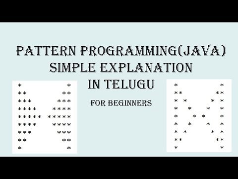 JAVA PROGRAMMING - Butterfly and Hollow Butterfly Pattern in Java - Explained in Telugu
