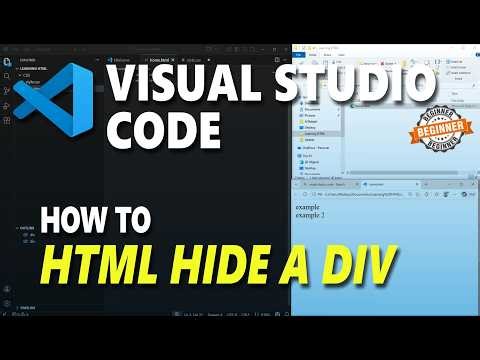 Visual Studio Code HTML How To Hide A Div