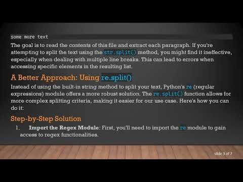 Mastering Python Regex: How to Split Text Using Line Breaks