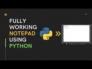 Fully Working Notepad Using Python | Notepad Using Python Tkinter Module