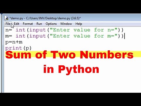 Sum of two numbers using Python - Python Programming