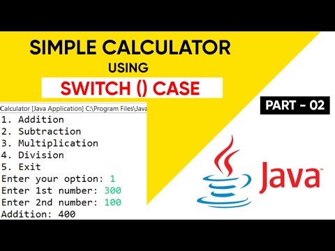 CALCULATOR APPLICATION using SWITCH CASE in JAVA | CALCULATOR PROGRAM | JAVA PROGRAMMING