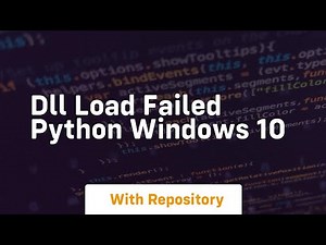 dll load failed python windows 10