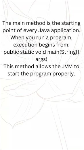 Java Basics Series (7/25) 🚀Main method explained simply.#Java #LearnCoding