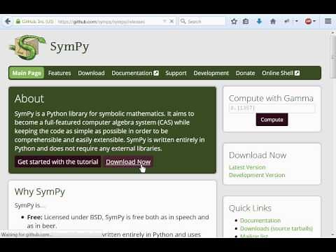 Python [sympy] 00 Installation