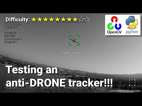 Anti-drone tracking system | Anti-drone Autonomous Drone Object Tracking OpenCV Python