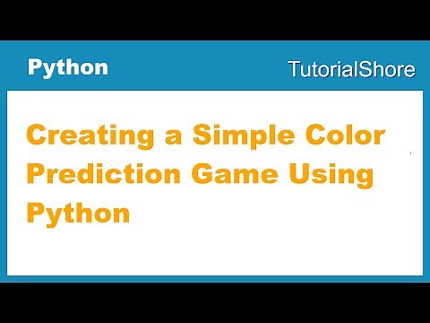 Creating a Simple colour Prediction Game Using Python Part 1