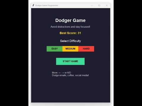 Python Tkinter Dodger Game Tutorial (Beginner Friendly)
