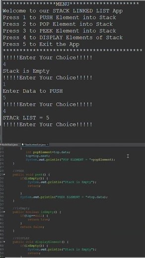 StackLinkedList.java || Stack using LinkedList in Java | StackLinkedList Class + Output