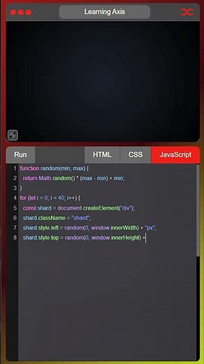 Floating Crystal Shards | HTML CSS JavaScript