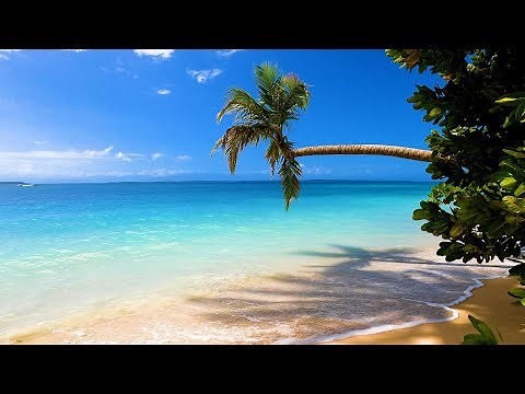 Island Relaxation: Tropical Beach Ambience & Ocean Sounds For Deep Sleep (4K Video)