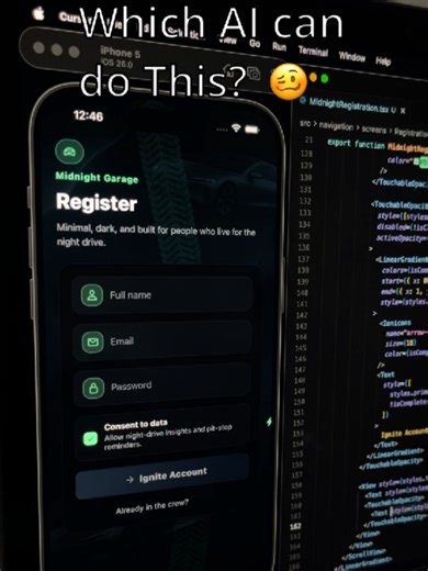 Modern Car Registration UI for iPhone with React Native
