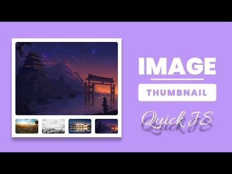 Quick JS! - Changing IMAGE throw Thumbnail Click | Vanilla JavaScript SRC method