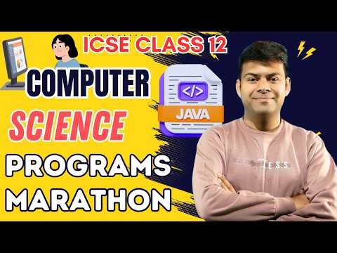 ISC Computer Science Marathon 2026 | Important JAVA Programs + Logic 💻