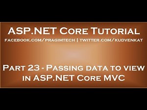 Passing data to view in ASP NET Core MVC