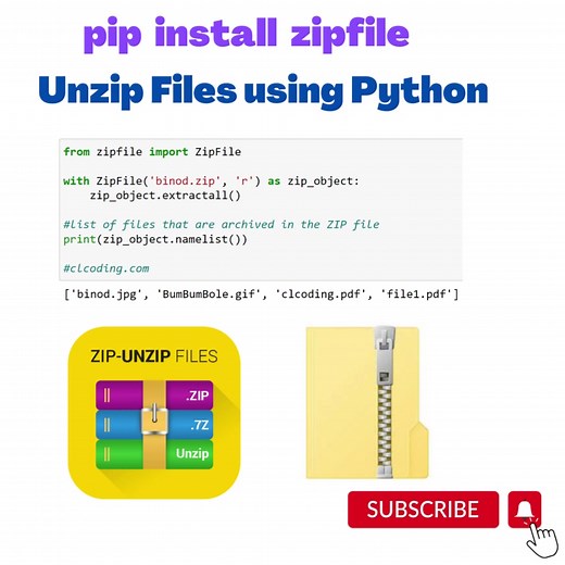 Unzip files using Python | Python Coding