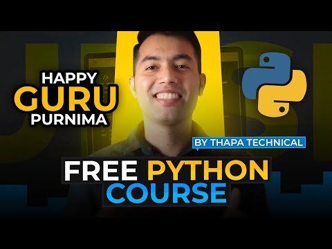 100% Free Online Live Python Course🔥No Recoding Classes 👉 Join Now 🙏 By Thapa Technical