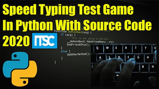 Python Speed Typing Test With Free Source Code