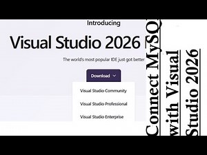 How to connect MySQL with Visual Studio 2026