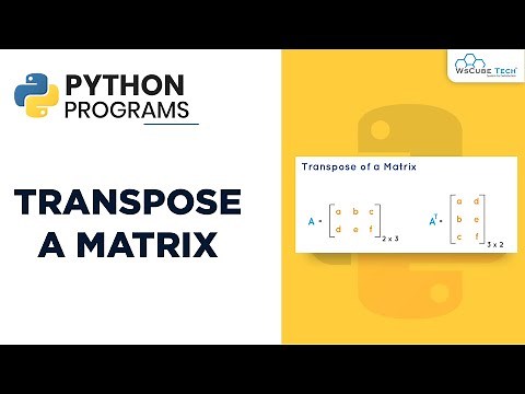How to Transpose a Matrix - Explained | Python Program