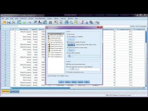Select random sample of data using 'Select Cases' in SPSS