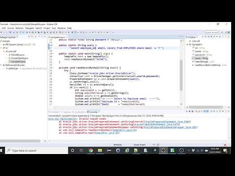 Fix - to java.sql.SQLException Invalid column index