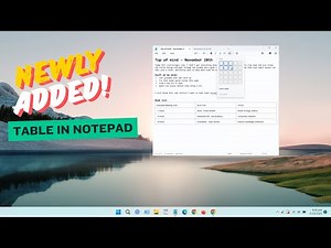 How to Create Table in Notepad Newest Version