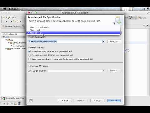 Eclipse JAR export: Publishing your Java Program Tutorial