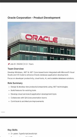 Oracle Hire Product Developer 2023,2024,2025 #job #gooogle #oracle