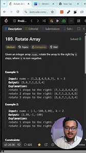 Leetcode 189 – Rotate Array #shorts #javascript