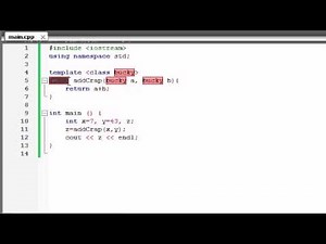 Buckys C++ Programming Tutorials - 58 - function Templates