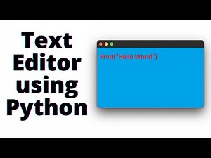 How to create Notepad using Python
