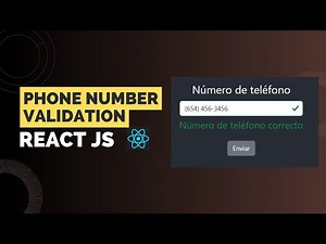 Validación de input teléfono con REACT JS(PHONE NUMBER VALIDATION)