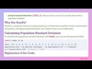 Understanding STDEV.S and STDEV.P Calculations Using NumPy in Python