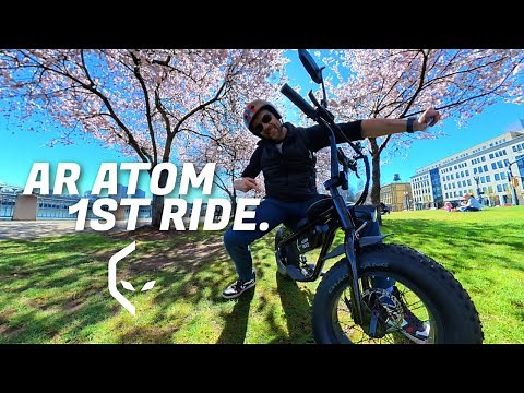 1000 Watt Mini Electric Bike! Alien Rides ATOM 1st Ride | RAW POV Unedited | Portland Waterfront