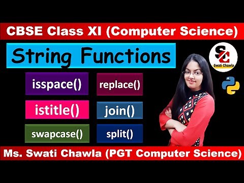 String Functions in Python - (Part 2) | String methods in Python | CBSE Class 11 | COMPUTER SCIENCE
