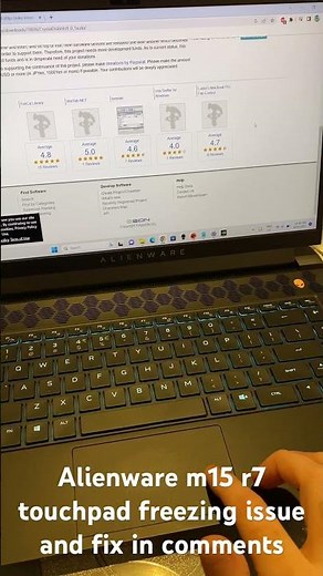 Alienware m15 r7 touchpad freezing issue and fix #dellalienware #alienwarem15