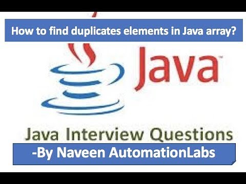How to Find Duplicates Elements in Java Array? - Java Interview Questions -5