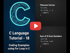 C language tutorial - 18 | Coding Examples using For Loop in C