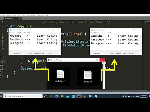 java program to copy content from one file to another file | Learn Coding