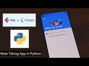 Note taking App in python Flet, python mobile programming