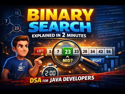 Binary Search Explained in 2 Minutes | DSA for Java Developers