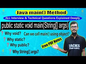 Why public static void main(String[] args)? | Java Interview Question Explained in Depth