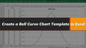 How to create a bell curve chart template in Excel?