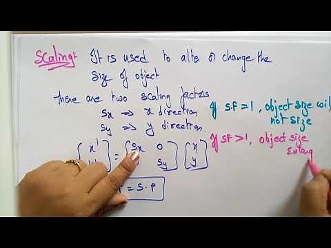 2D Scaling with Example | Transformation | CG | Computer Graphics | Lec-21 | Bhanu Priya
