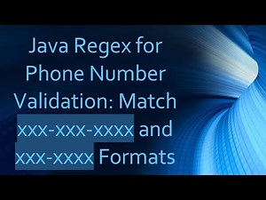 Java Regex for Phone Number Validation: Match xxx-xxx-xxxx and xxx-xxxx Formats